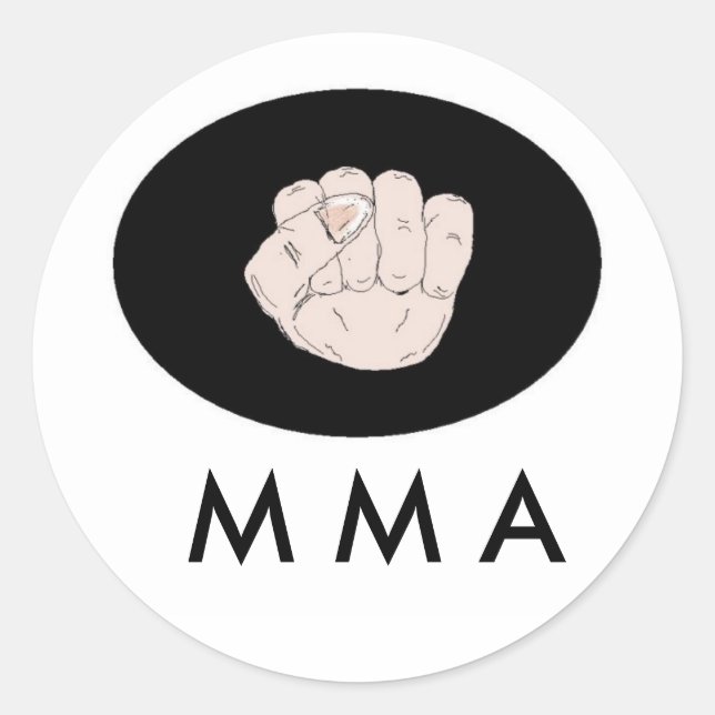 M M A Design Runder Aufkleber (Vorderseite)