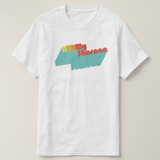 M-M-M-My Sharona 80er Music Quote Retro Typografie T-Shirt (Design vorne)