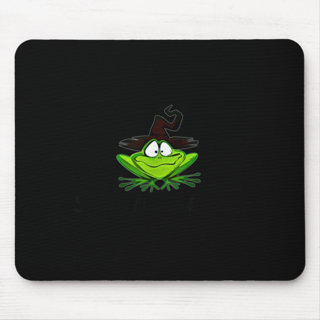 M Machusetts Whimsy Frog Witches Hat Halloween Wit Mousepad (Vorne)