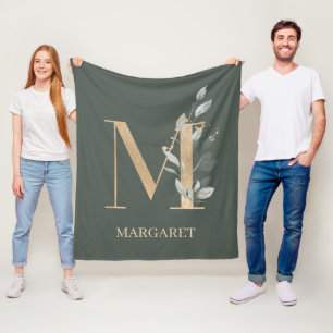 M Monogram Personalisiert Fleece Blankon