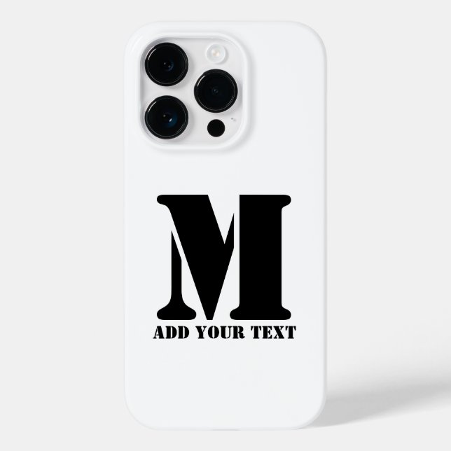 M Monogram Simple Modern Minimalistisch Personalis Case-Mate iPhone Hülle (Rückseite)