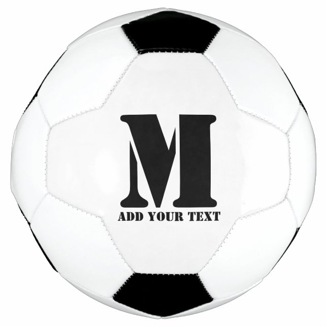 M Monogram Simple Modern Minimalistisch Personalis Fußball (Vorderseite)