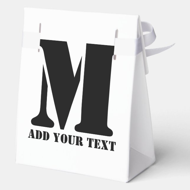 M Monogram Simple Modern Minimalistisch Personalis Geschenkschachtel (Rückseite)