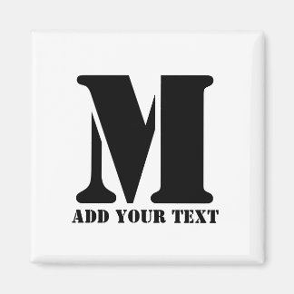 M Monogram Simple Modern Minimalistisch Personalis Magnet