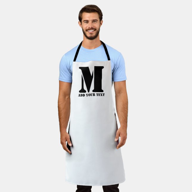 M Monogram Simple Modern Minimalistisch Personalis Schürze (Getragen)