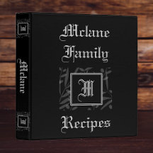 M Monogramm Rezept Buch