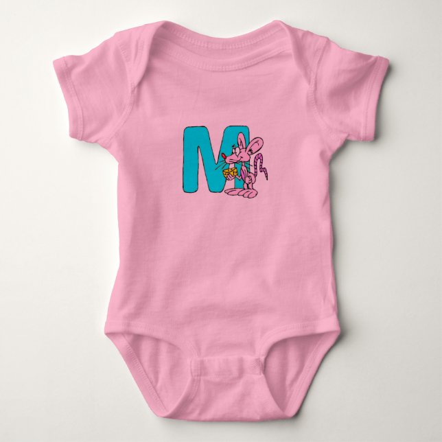 M - Monogramm-Sammlung Baby Strampler (Vorderseite)