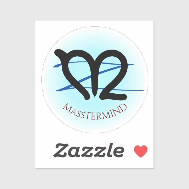 m-over-z MassTERMIND, benutzerdefinierter Text Aufkleber (Blatt)