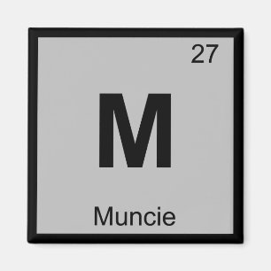 M - Periodisches Tabellensymbol der Muncie Indiana Magnet