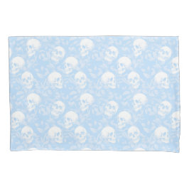 M Punk Pastell Blau Gothic Totenköpfe Laub Hallowe Kissenbezug