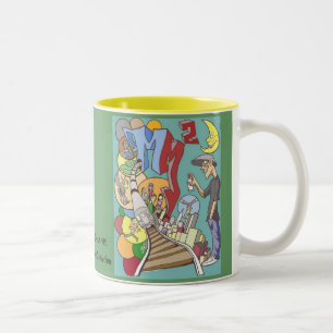 M-Quadrierte A… Zweifarbige Tasse