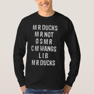 M R Enten M R not O S M R C M Flügel Entenliebhabe T-Shirt