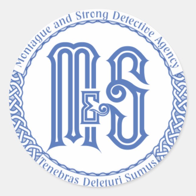 M&S Logo blau Runder Aufkleber (Vorderseite)