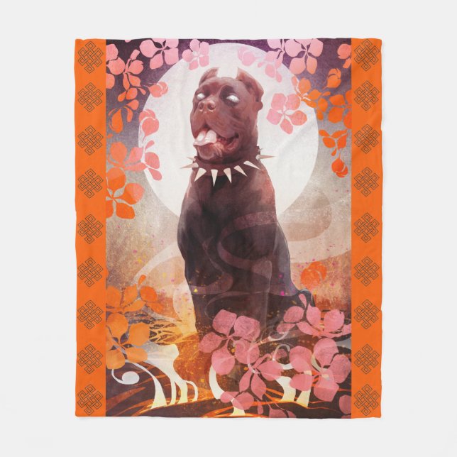 M&S Peaches - Kunst von Galen Dara - Vlieses Blank Fleecedecke (Vorderseite)