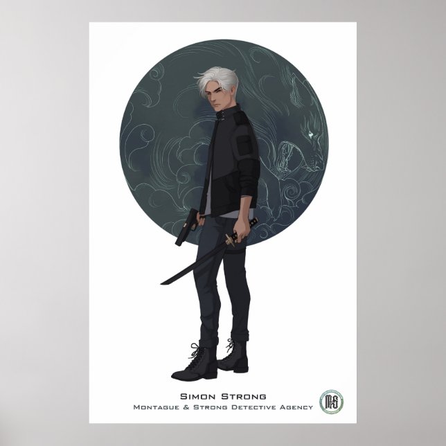 M&S Simon Strong Poster - Art von Mona Finden (Vorne)