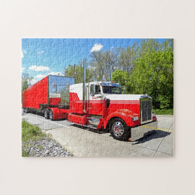 M. Seiten-rotes u. weißes W900L Puzzlespiel Puzzle (Horizontal)