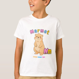 „M steht für Murmeltier“-Alphabet-T-Shirt – Wachse T-Shirt