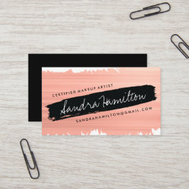 M.U.A.-Rosa und Schwarzes schräg gelegener Visitenkarte