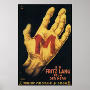 M Vintag 1931 Filmplakat Poster