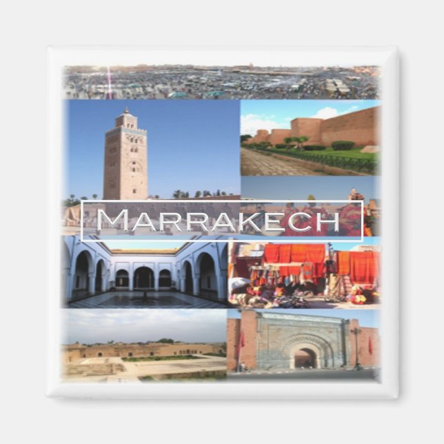 MA015 MARRAKECH, Marokko, Afrika, Kühlschrank Magnet (Vorne)