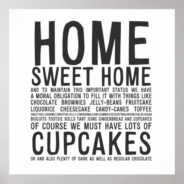 MA020 ZUHAUSE SWEET ZUHAUSE POSTER (Vorne)