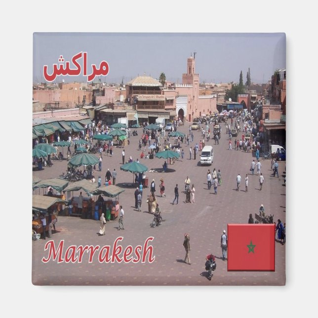 MA025 MARRAKESH, Marokko, Afrika, Kühlschrank Magnet (Vorne)