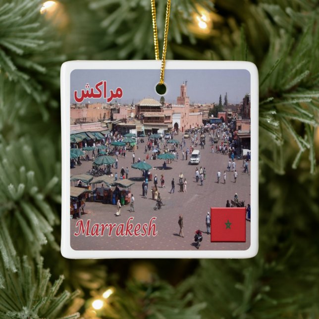 MA025 MARRAKESH, Marokko, Keramikornament (Baum)