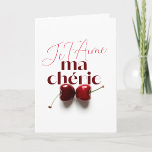 Ma Cherie Französischer Romanze Rot Kirsche Rosa H Karte