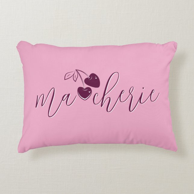 Ma Cherie Heart Berries Sweetheart Custom Colors  Dekokissen (Vorderseite)