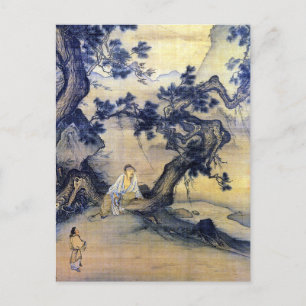 Ma Lin Stille Beim Wind im Kiefernwald Postkarte