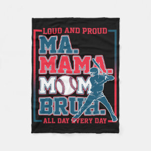 Ma Mama Mom Bruh Bysebyll Laut Und Stolz Jeden Tag Fleecedecke