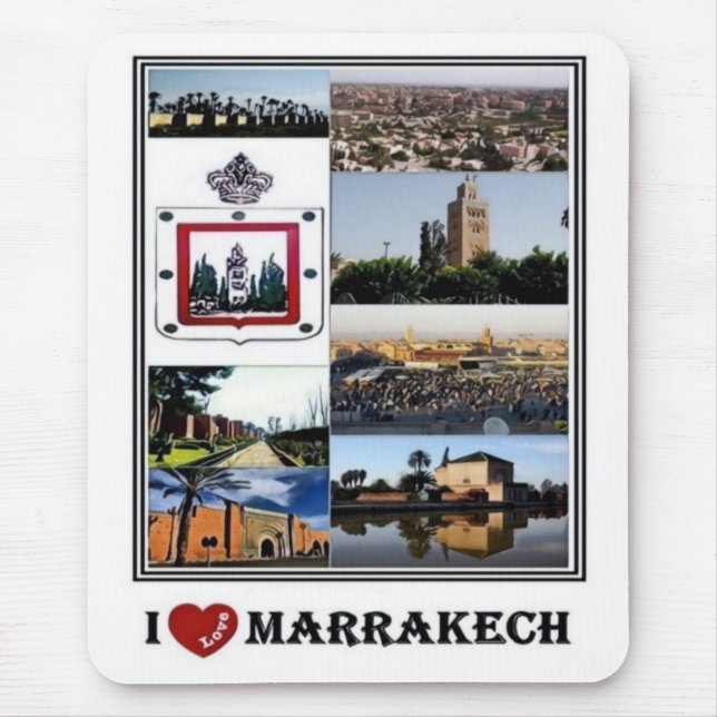 MA Marokko - Marrakesch - I Liebe Mosaic - Mauspad (Vorne)