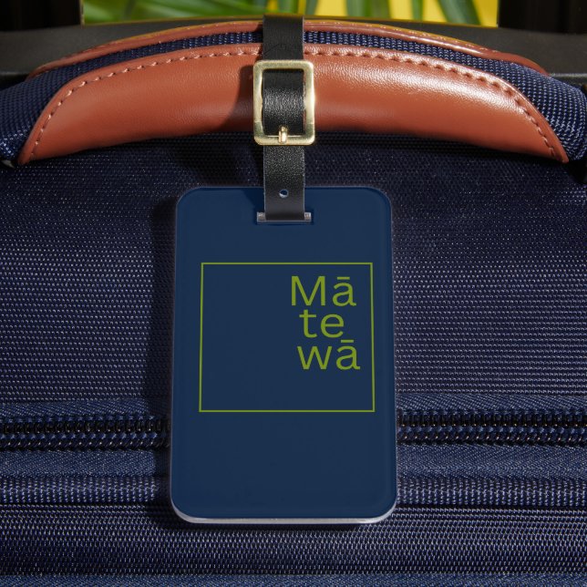 Mā te wā Aotearoa New Zealand Māori Language Kiwi Gepäckanhänger (Vorderseite Insitu 2)