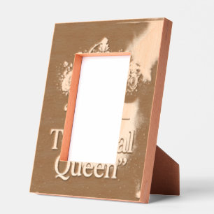 Maa Die echte Queen  Dusty Rose Gold Floral Foto R Geätzte Rahmen