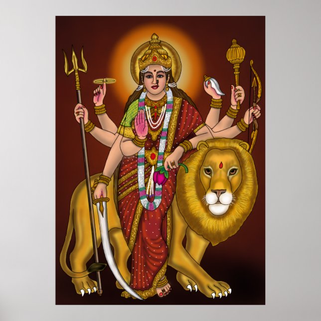 Maa Durga Lautsprecher Poster (Vorne)