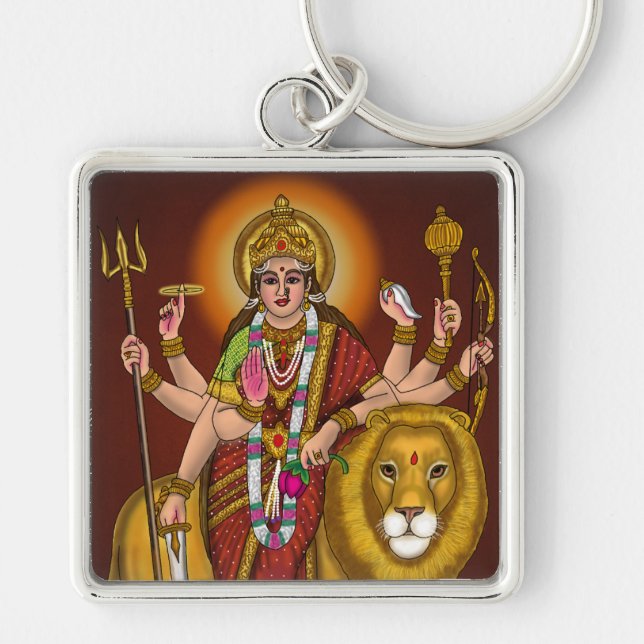 Maa Durga Schlüsselanhänger (Vorne)