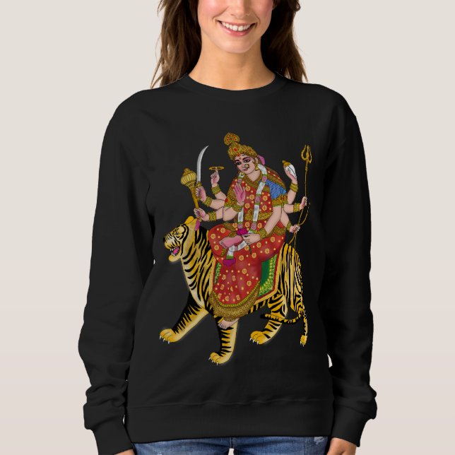 Maa Durga Sweatshirt | Hindu Goddess Durga Spiritu (Vorderseite)