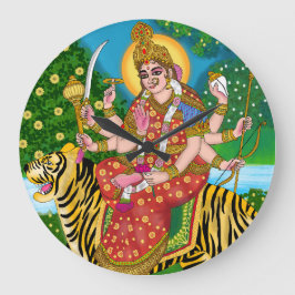 Maa Durga Wall Clock Große Wanduhr