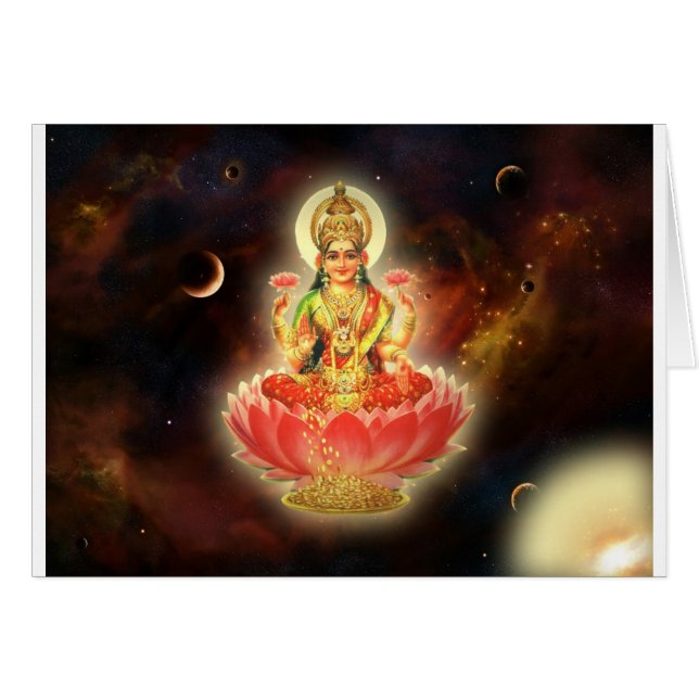 Maa Maha Lakshmi Devi Laxmi Göttin des Reichtums (Vorderseite (Horizontal))