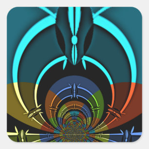 Maasai Colors Hakuna Matata Quadratischer Aufkleber