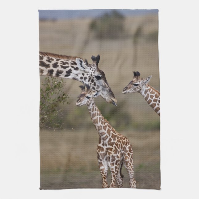 Maasai Giraffe (Giraffe Tippelskirchi) Handtuch (Vertikal)