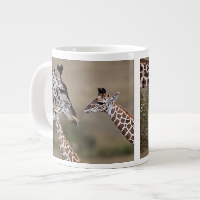 Maasai Giraffe (Giraffe Tippelskirchi) Jumbo-Tasse (Vorderseite Links)