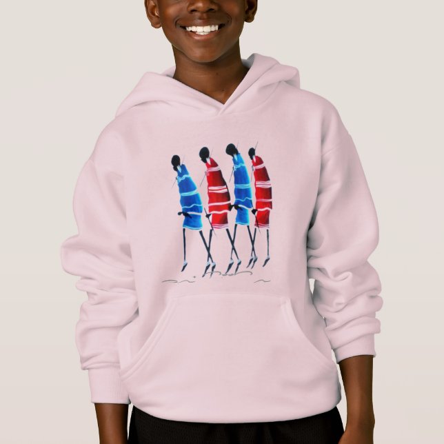 Maasai-Kunst: Street Style | kultureller Mode-Mome Hoodie (Vorderseite)