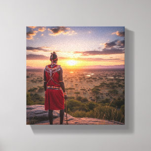 Maasai-Kunstleinwand Leinwanddruck