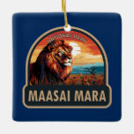 Maasai Mara National Reserve Lion Art Keramikornament<br><div class="desc">Maasai Mara Vektorgrafik Design. Das Maasai Mara National Reserve ist ein Gebiet der geschützten Savanne Wildnis im Südwesten Kenias,  entlang der tansanischen Grenze. Zu seinen Tieren zählen Löwen,  Geparden,  Elefanten,  Zebras und Nilpferde.</div>