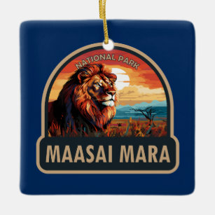 Maasai Mara National Reserve Lion Art Keramikornament