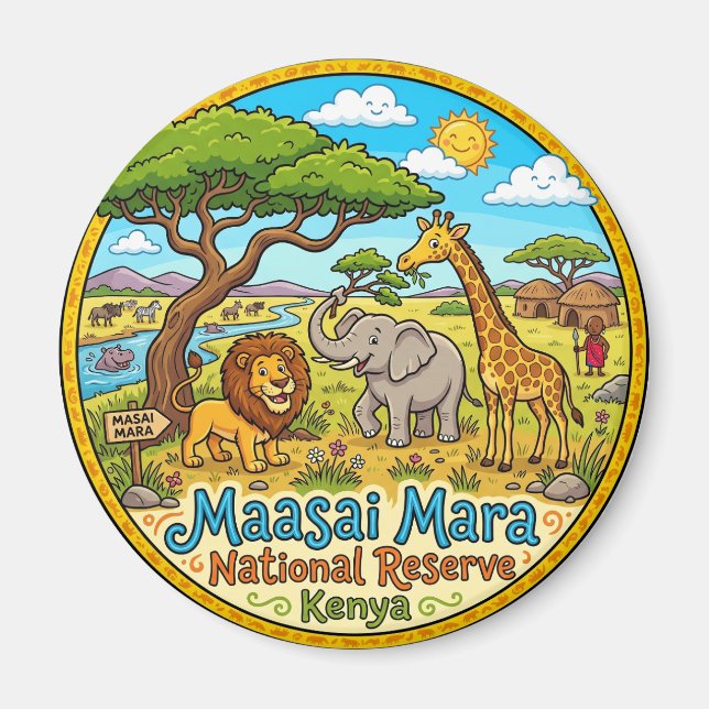 Maasai Mara Nationalreservat Kenia Magnet (Vorne)