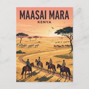 Maasai-Mara-Nationalreservat Kenia Postkarte