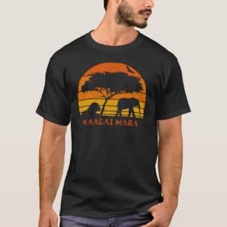 Maasai Mara Safari Elephant Lion Kenya Safari T-Sh T-Shirt