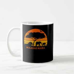 Maasai Mara Safari Elephant Lion Sunset Kenya Safa Kaffeetasse